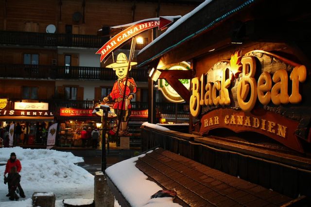 The Canadian Bar at Les Gets, France